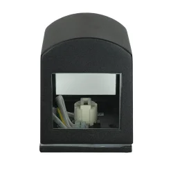 Außenleuchte Schwarz IP44 Up Down Aluminium Glas klein