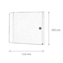 Außenleuchte Schwarz IP44 Up Down Aluminium Glas klein