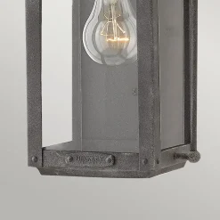 Außenleuchte Vintage Glas Aluminium E27 IP44 33,5 cm hoch