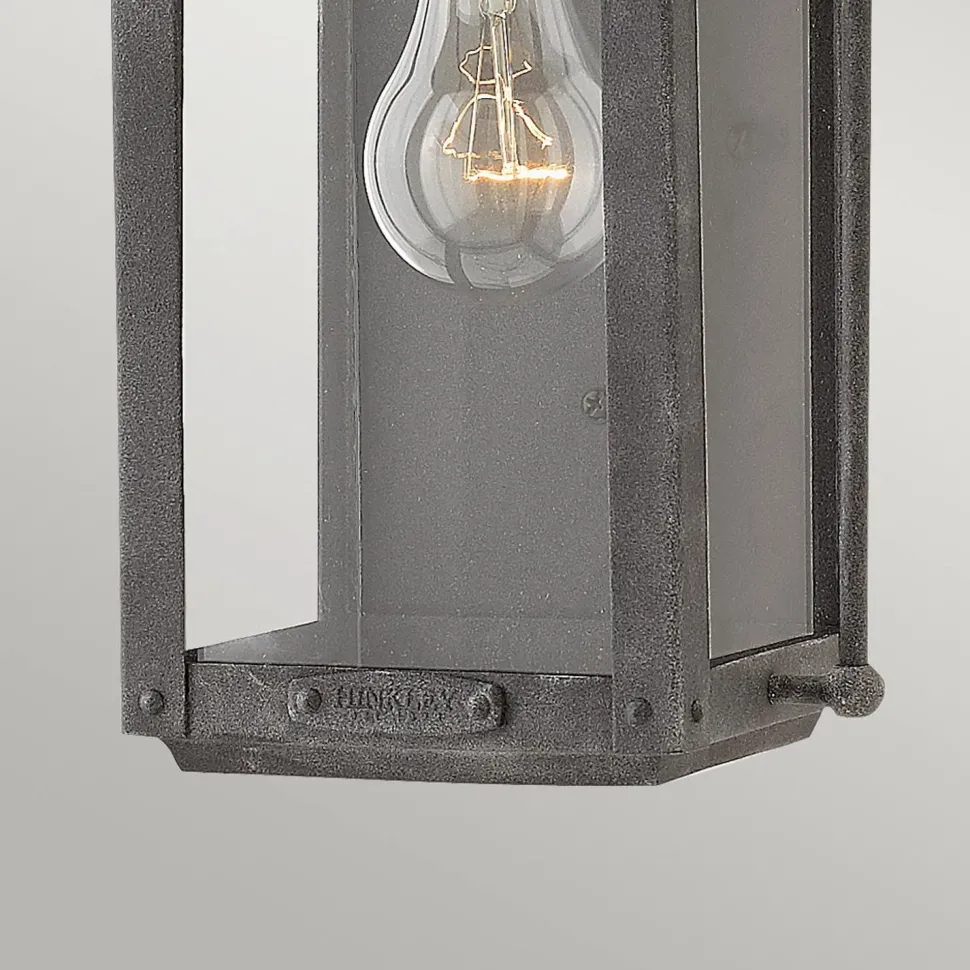 Außenleuchte Vintage Glas Aluminium E27 IP44 33,5 cm hoch