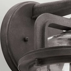 Außenleuchte Wand 43,7 cm hoch IP44 E27 Alu Glas Vintage