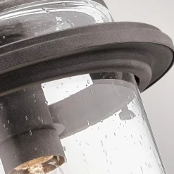 Außenleuchte Wand 43,7 cm hoch IP44 E27 Alu Glas Vintage