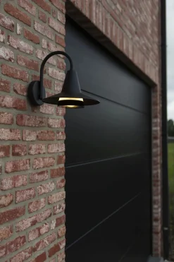 Außenleuchte Wand Aluminium H:24,6 cm IP54 E27 Schwarz