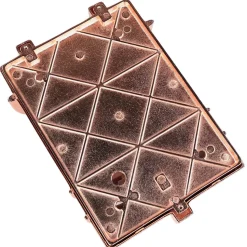 Außenleuchte Wand E27 IP64 Messing Glas in Kupfer