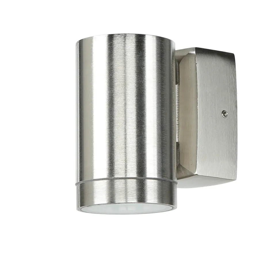 Außenleuchte Wand Echt-Messing H: 10 cm Downlight