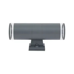 Außenleuchte Wand 2-flammig Up Down IP44 E27 Aluminium