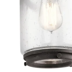 Außenleuchte Wand Glas Aluminium E27 IP44 35,6 cm hoch