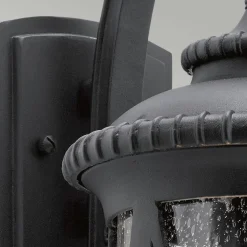 Außenleuchte Wand Hof Terrasse IP44 Schwarz E27 Rustikal