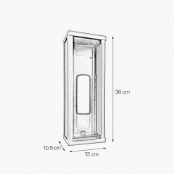 Außenleuchte Wand in Bronze matt IP43 E27 Eisen Glas