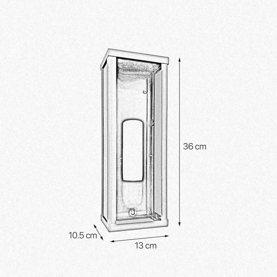 Außenleuchte Wand in Bronze matt IP43 E27 Eisen Glas