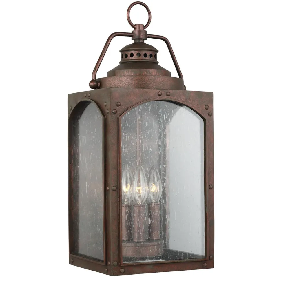Außenleuchte Wand in Kupfer antik Rustikal Vintage IP44