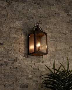 Außenleuchte Wand in Kupfer antik Rustikal Vintage IP44