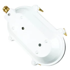 Außenleuchte Wand IP64 Messing Riffelglas Maritim E27