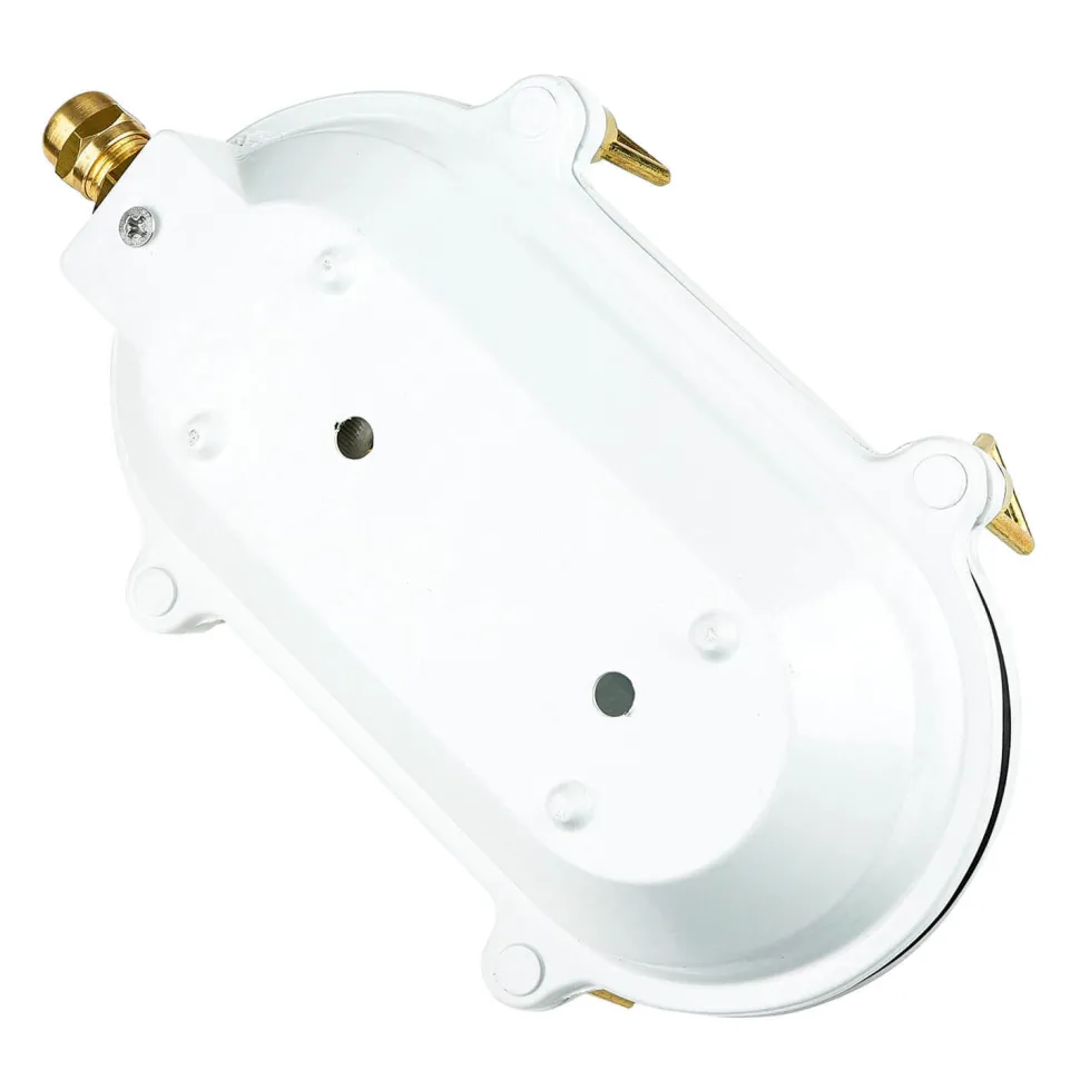 Außenleuchte Wand IP64 Messing Riffelglas Maritim E27