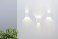 Außenleuchte Wand LED Metall Up Down IP54 Weiß eckig