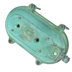 Außenleuchte Wand Maritim Grün Messing Glas IP64