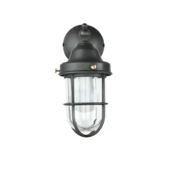 Außenleuchte Wand Messing Glas Maritim IP44 E27