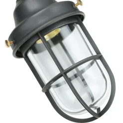 Außenleuchte Wand Messing Glas Maritim IP44 E27