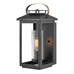 Außenleuchte Wand wetterfest H: 44,5 cm IP44 Schwarz E27