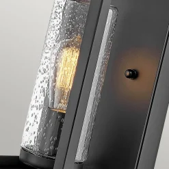 Außenleuchte Wand wetterfest H: 44,5 cm IP44 Schwarz E27