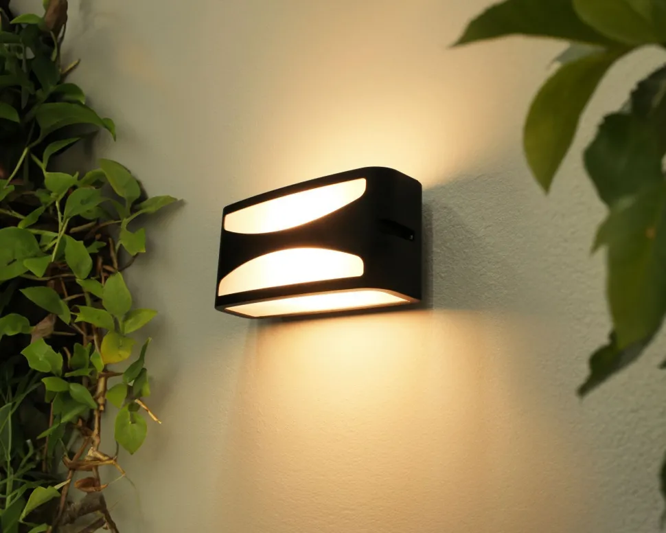 Außenwandlampe Aluminium E27 IP44 B:22 cm blendarm