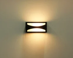 Außenwandlampe Aluminium E27 IP44 B:22 cm blendarm