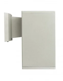 Außenwandlampe Aluminium eckig in Silber E27 IP54