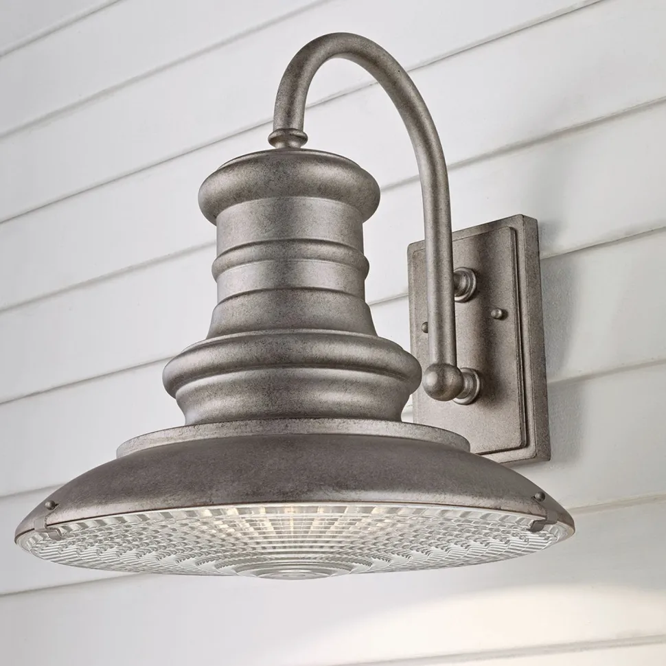 Außenwandlampe Aluminium Glas IP44 Industrie Design E27