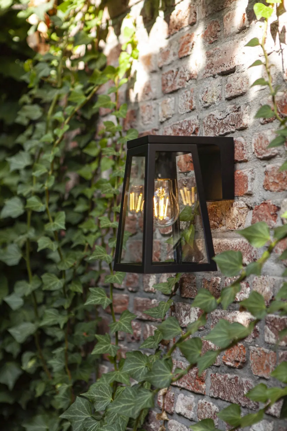 Außenwandlampe Aluminium Glas E27 IP44 H:20,7 cm