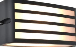 Außenwandlampe Anthrazit E27 IP44 B:22 cm blendarm