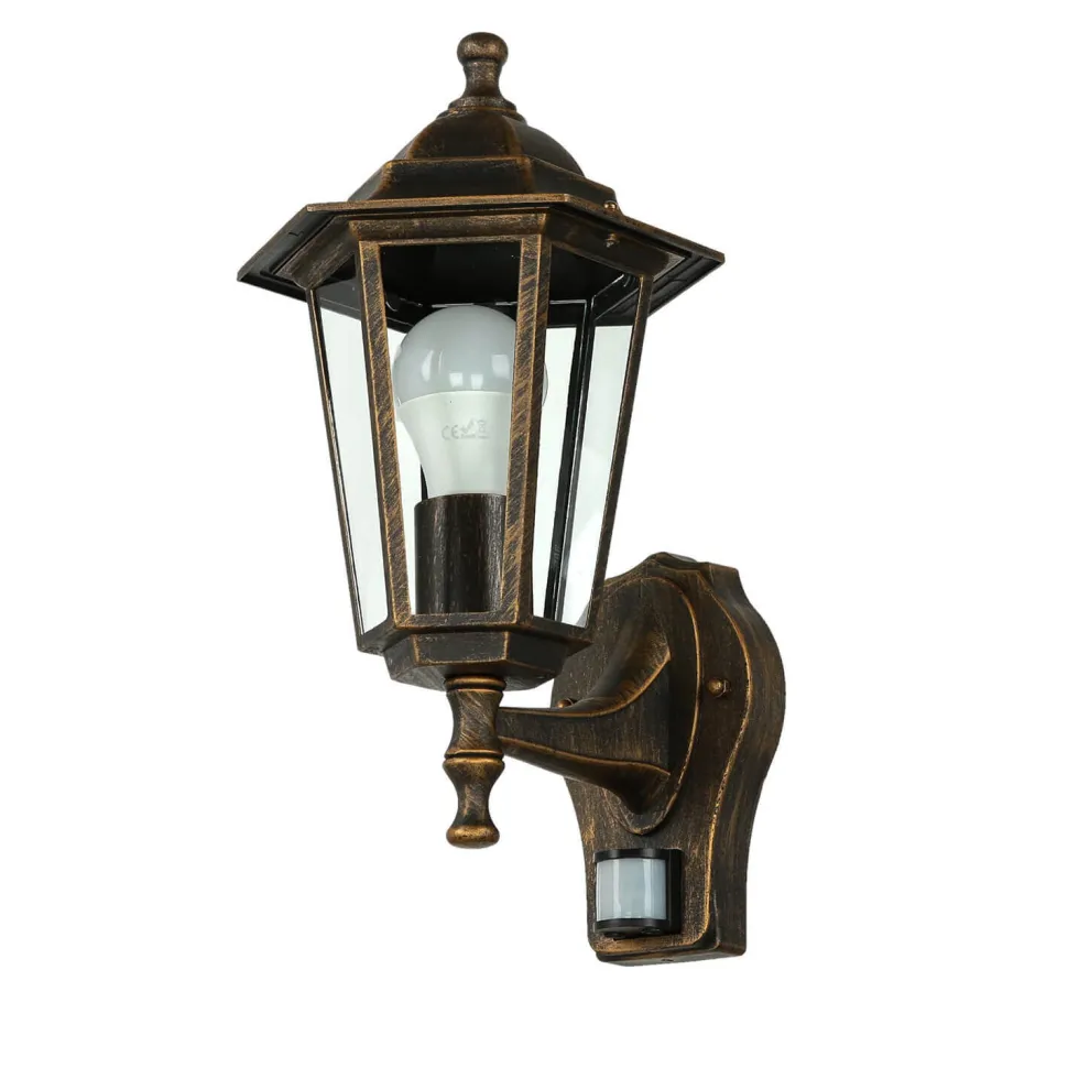 Außenwandlampe Bewegungsmelder Kupfer Antik PARIS