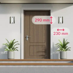 Außenwandlampe Edelstahl IP44 wetterfest Haus Modern