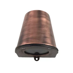 Außenwandlampe Glas Echt-Messing GU10 IP54 10 cm hoch