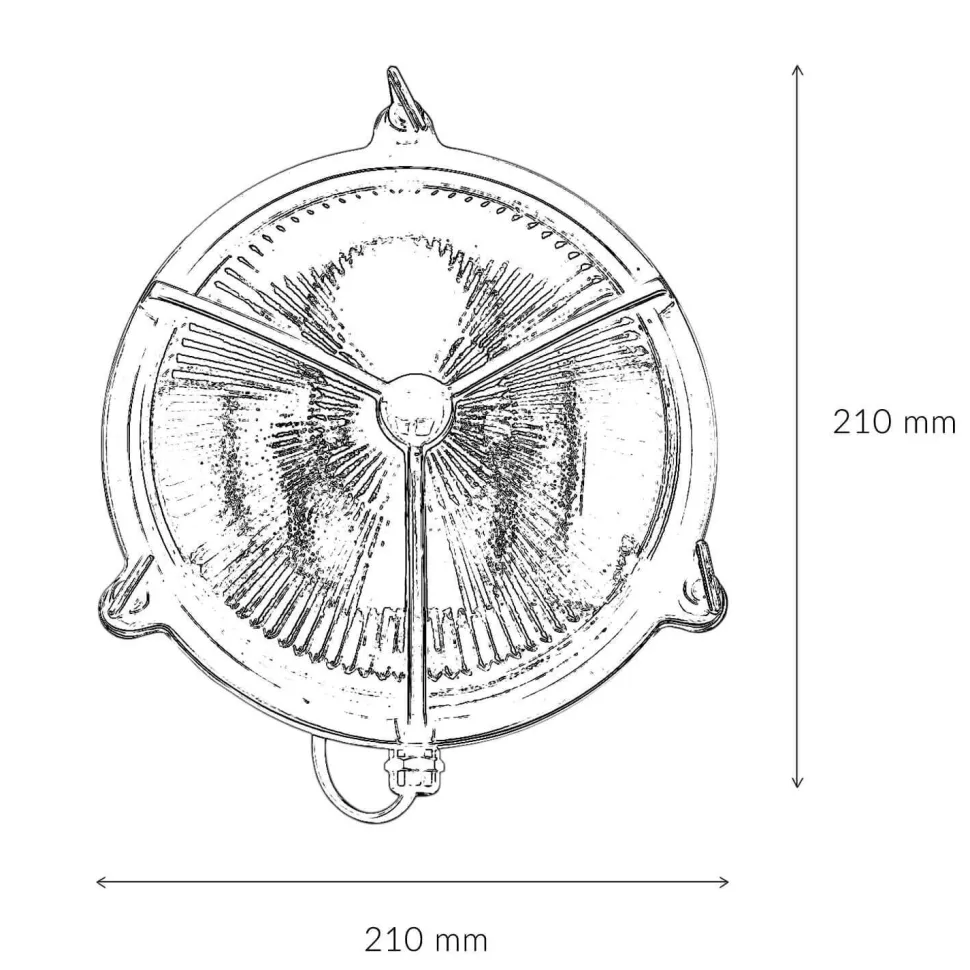 Außenwandlampe Glas Messing Haus rund rostfrei