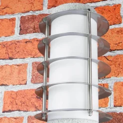 Außenwandlampe IP44 Stein Optik E27 Aluminium BRIGHTON