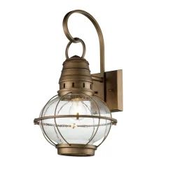 Außenwandlampe Kugelschirm Aluminium Glas 51 cm hoch IP44