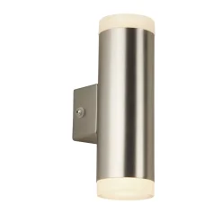 Außenwandlampe LED Up Down in Silber IP44 3000 K H: 17 cm