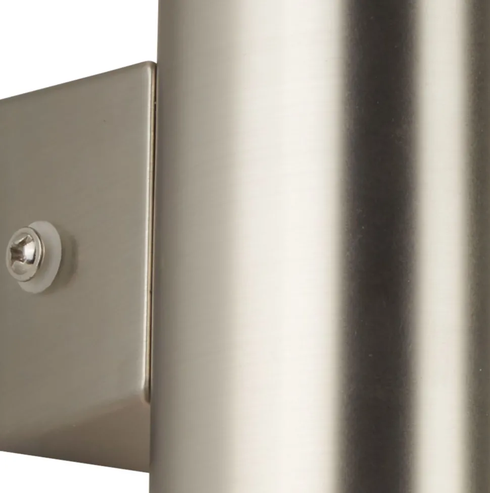 Außenwandlampe LED Up Down in Silber IP44 3000 K H: 17 cm