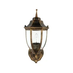 Außenwandlampe LYON Schwarz Kupfer E27 Rustikal
