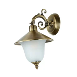 Außenwandlampe Messing Glas Haus Hof Rustikal