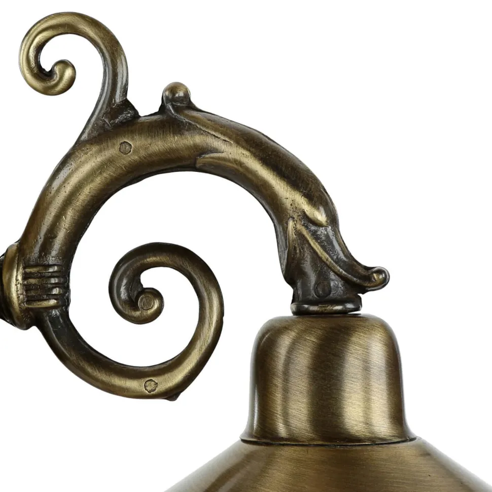 Außenwandlampe Messing Glas Haus Hof Rustikal