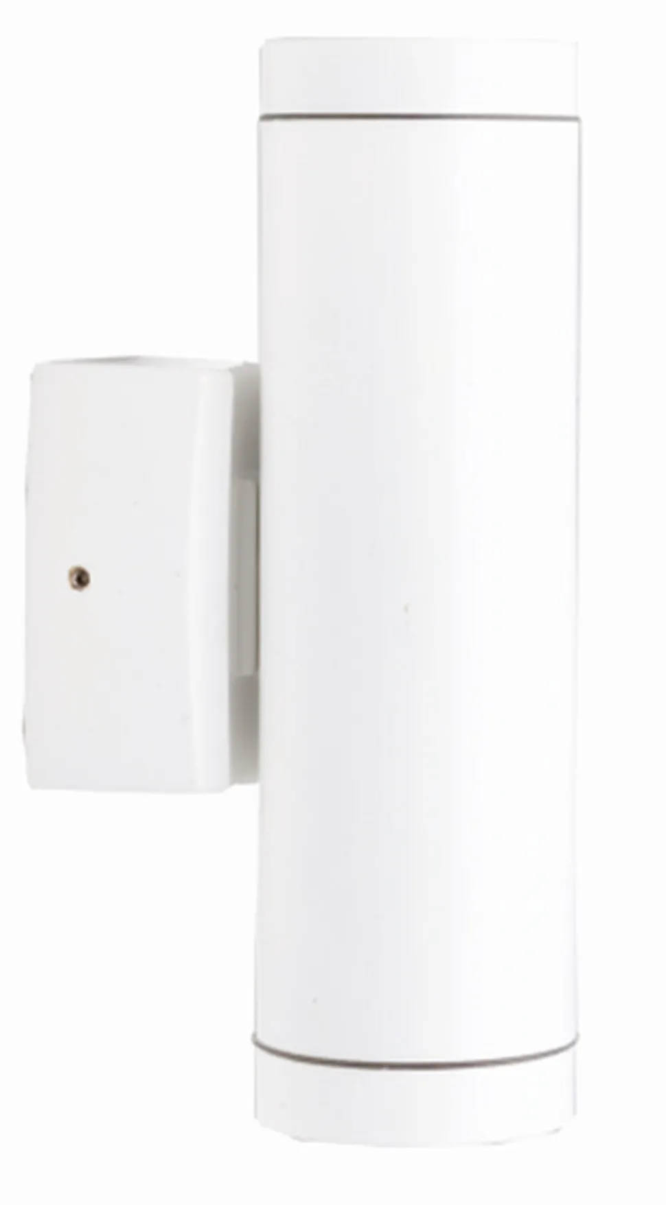 Außenwandlampe Messing GU10 IP64 Up Down H: 21 cm Weiß