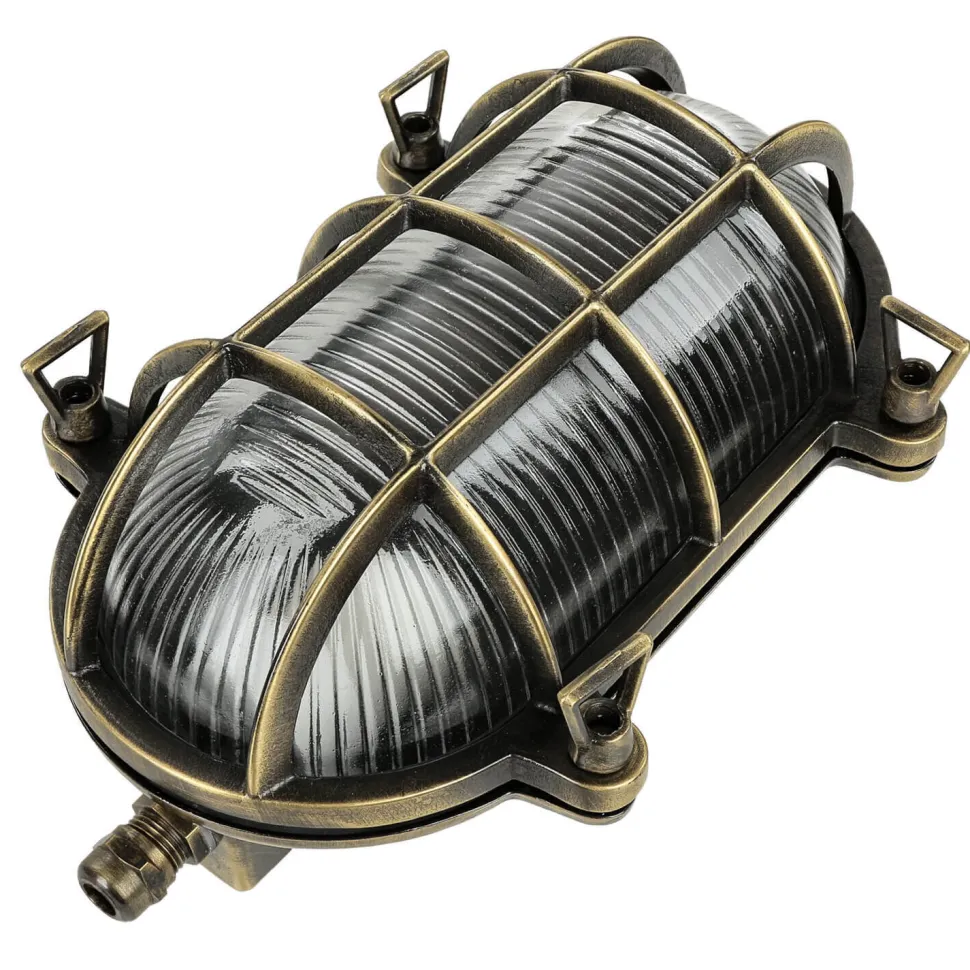 Außenwandlampe Messing Maritim IP64 Haus Terrasse