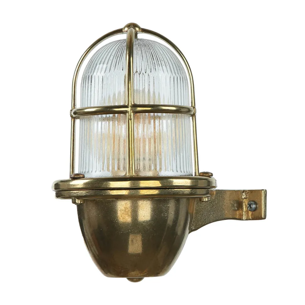 Außenwandlampe Messing Maritim IP64 Hof Terrasse