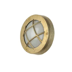 Außenwandlampe Messing Maritim rund Terrasse Haus