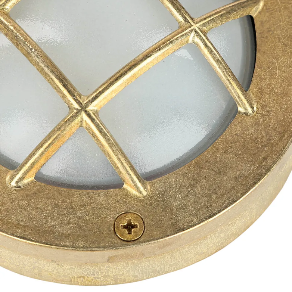 Außenwandlampe Messing Maritim rund Terrasse Haus