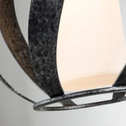 Außenwandlampe Metall Glas E27 IP44 H: 28,2 cm dekorativ