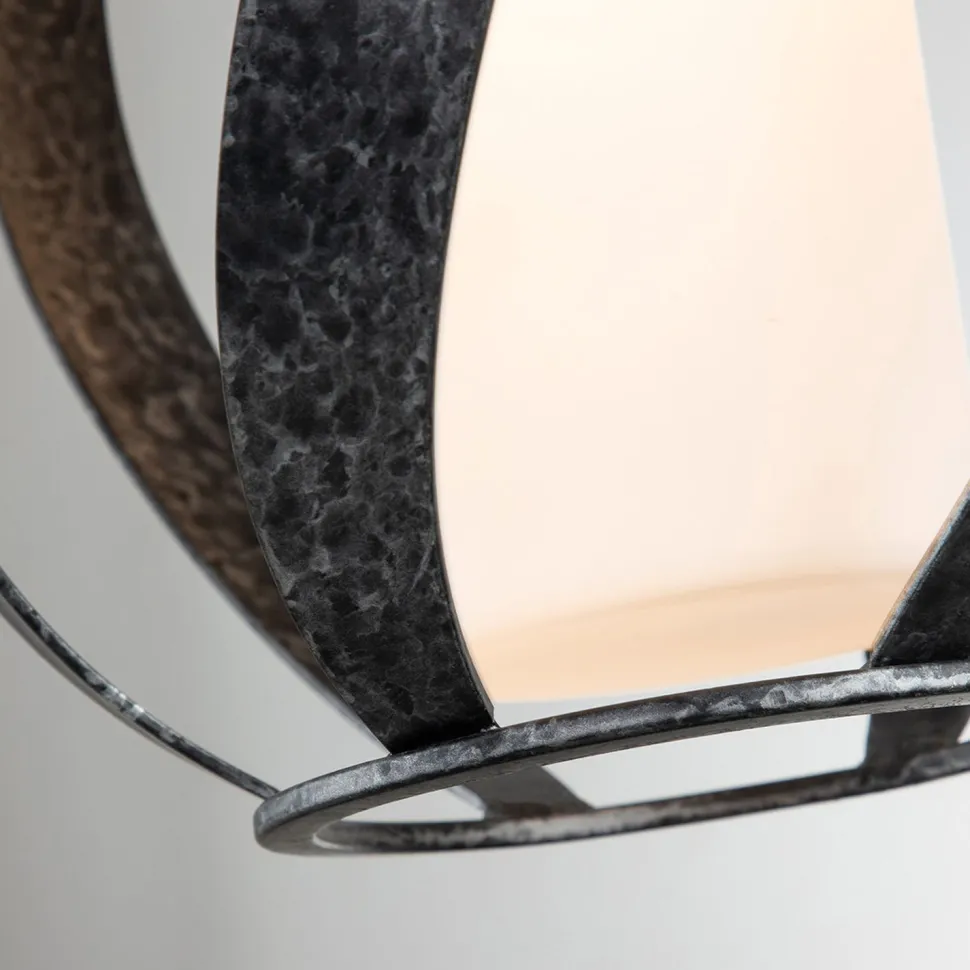 Außenwandlampe Metall Glas E27 IP44 H: 28,2 cm dekorativ