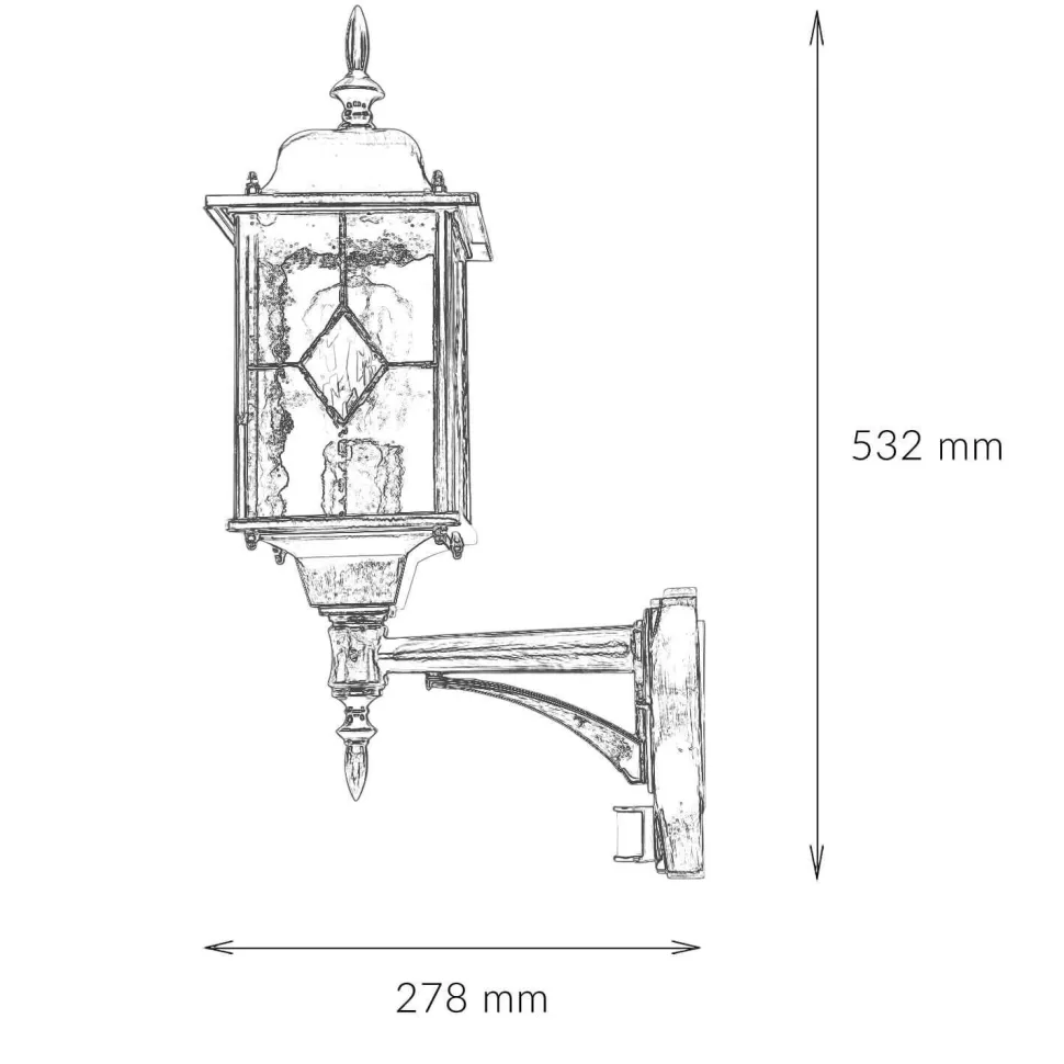 Außenwandlampe mit Bewegungsmelder Vintage Design