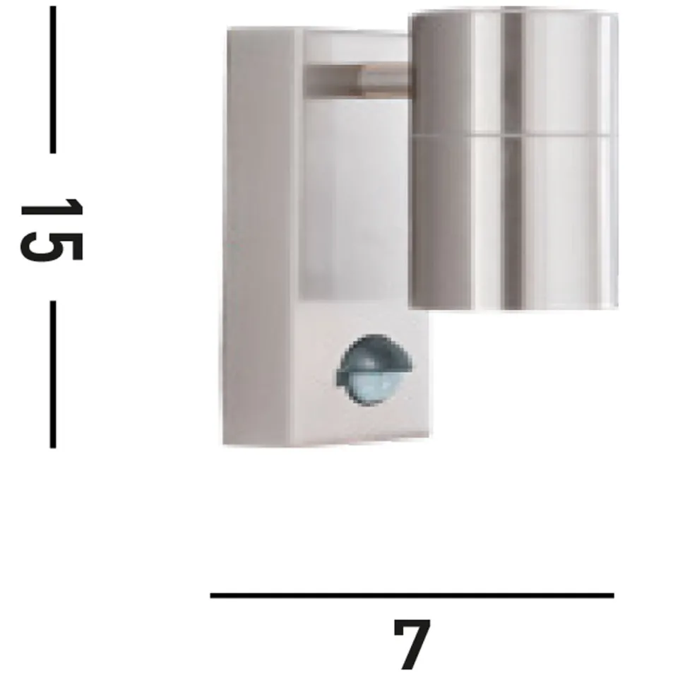 Außenwandlampe mit Bewegungssensor Metall GU10 IP44